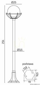 Lampadar exterior SU-MA negru-patină 152 cm K 5002/1/KPO small 6