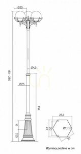 Lampă cu stâlp exterior SU-MA Kula negru patină reglabilă 180-280 cm OGMWN 3 KPO 200 small 6