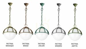 Lampa suspendata exterior SU-MA Kule negru patinat 30 cm K 1018/1/KPO 250 small 5