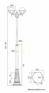 Lampadar exterior SU-MA negru patinat reglabil 2x60W OGMWN 2 KPO 250 small 8