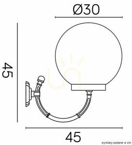 Lampă de perete exterior SU-MA Kule Classic negru patină K 3012/1/K 300 P small 2