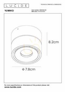 Aplica plafon LED Lucide Yumiko neagra 8W 35911/08/30 small 4