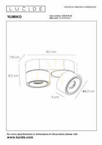 Plafonieră LED Lucide Yumiko neagră 16W 1268lm 2700K 35911/16/30 small 5