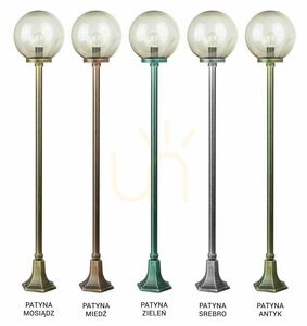 Lampă de grădină SU-MA cu glob neagră 153 cm K 5002/1/KP 250 small 4