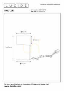 Lampă de masă Lucide KNULLE gri metal E14 15 cm 45504/01/36 small 3