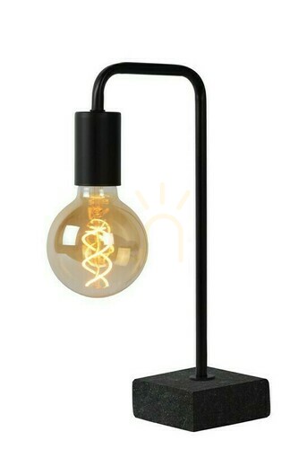 Verifica Lampă de masă Lucide LORIN neagră, oțel și marmură 45565/01/30