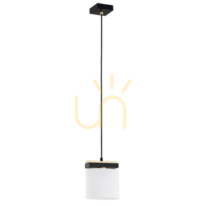 Pendul ARGON CANOA 1xE27 opal mat negru alamă SKU 8276 small 1