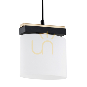 Pendul ARGON CANOA 1xE27 opal mat negru alamă SKU 8276 small 2