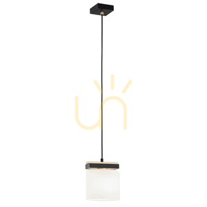 Pendul ARGON CANOA 1xE27 opal mat negru alamă SKU 8276 small 0