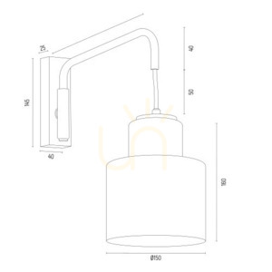 Lampă de perete ARGON DIUNA opal aur E27 8371 small 3