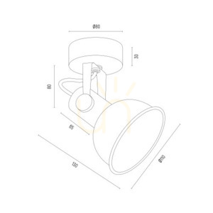 Aplică de perete/plafonieră ARGON LENORA verde auriu E14 SKU 8247 small 5