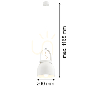 Lampă suspendată ARGON LOGAN bej E27 1x1W 8280 small 3
