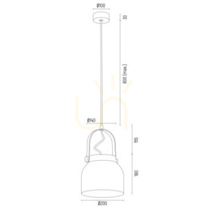 Lampă suspendată ARGON LOGAN bej E27 1x1W 8280 small 4