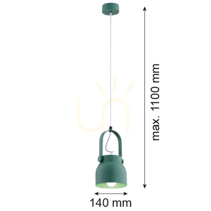 Lustră suspendată ARGON LOGAN verde E27 140 mm 8293 small 3
