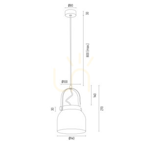 Lustră suspendată ARGON LOGAN verde E27 140 mm 8293 small 4