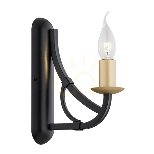 Verifica Lampă de perete ARGON Lorenzo negru auriu E14 SKU 8355