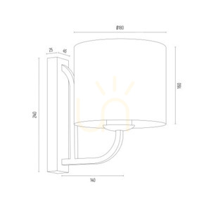 Lampă de perete ARGON MARANELLO alb auriu vechi 1xE27 SKU 8356 small 7