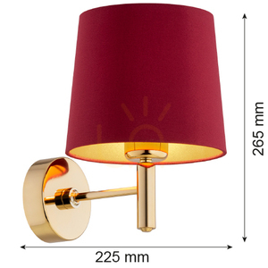 Lampă de perete ARGON Ponte Plus roșu alamă închisă 1xE27 SKU 8311 small 5