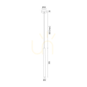 Lampă suspendată LED ARGON RIO aurie 4W 3000K 100 mm SKU 8327 small 9