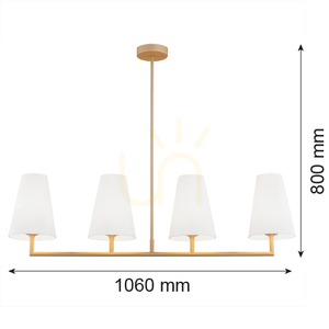 Lampă suspendată ARGON SAFIANO alb auriu 4xE27 SKU 1828 small 3