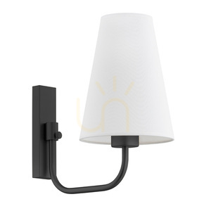Lampă de perete ARGON Safiano alb/negru E27 1x1W SKU 8376 small 1