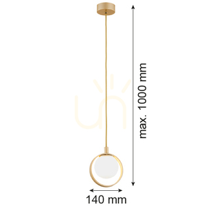 Lampă suspendată ARGON Saturnia opal mat auriu G9 1x6W SKU 8257 small 3