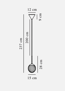 Lampă suspendată Nordlux Chisell 15, finisaj alamă, abajur din sticlă de 15 cm, E14 small 2