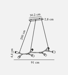 Josefine 7 lampă suspendată negru Nordlux small 5