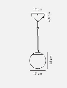 Lampă suspendată Grant 15 din alamă Nordlux small 4