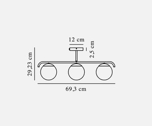 Plafonieră Grant 3 Brass Nordlux small 2
