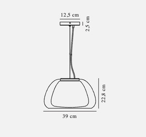 Lampă suspendată Nordlux Jelly 39 cm – sticlă transparentă și opalină albă small 4