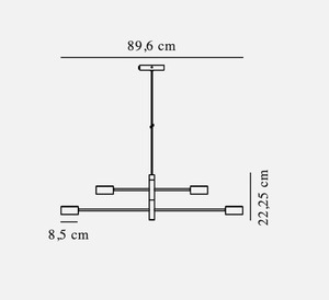 Lampă suspendată Clyde 4 negru Nordlux small 5