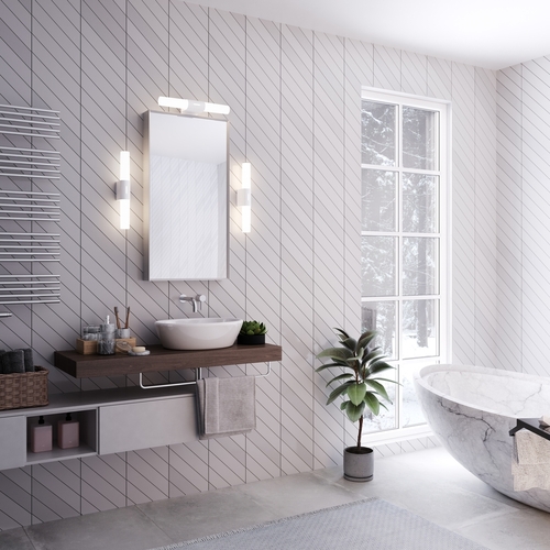 Verifica Helva Basic lampă de perete pentru baie dublu alb Nordlux