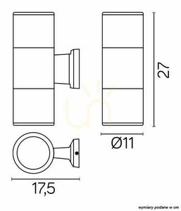 Aplica exterior SU-MA negru aluminiu sticla 2xE27 IP54 7001 BL small 5