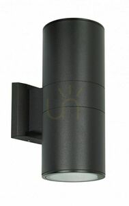 Aplica exterior SU-MA negru aluminiu sticla 2xE27 IP54 7001 BL small 0
