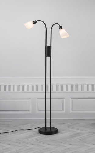 Verifica Molli Lampă de podea Dbl negru/Opal Nordlux