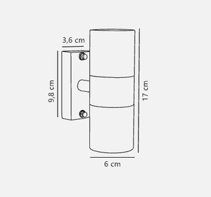 Tin lampă de perete în aer liber negru Nordlux small 2