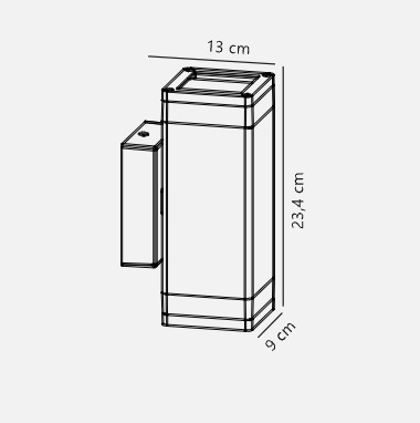 Afişa Lampă de perete în aer liber Elm negru Nordlux Lampă de perete în aer liber Elm negru Nordlux