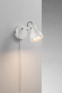 Aplică ASLAK GU10 35W albă abajur înclinabil cu întrerupător 45721001 Nordlux small 0