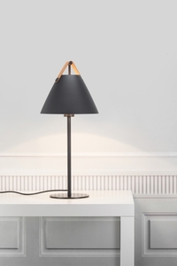 Lampă de masă STRAP neagră, metal și piele, E27, 55 cm small 4