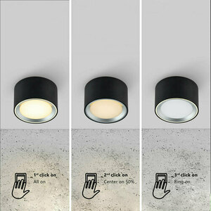 Spot LED aplicat pe tavan Nordlux Fallon 47540103, negru/oțel, 10 cm small 6