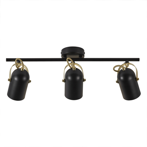 Verifica Plafonieră cu 3 spoturi Nordlux Lotus 50120103, 3 × E14, negru mat / alamă, 58 cm