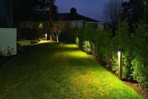 Stâlp de iluminat exterior NORLYS Asker 55cm negru 7.2W LED 3000K 1310BL small 2