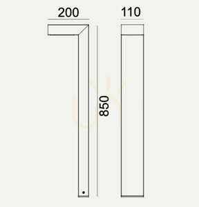 Lampa postala exterior NORLYS Asker Pro negru LED 7.8W 3000K 85 cm 1317BL small 13