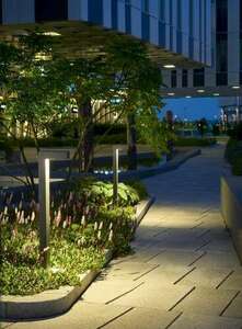 Lampa postala exterior NORLYS Asker Pro negru LED 7.8W 3000K 85 cm 1317BL small 3