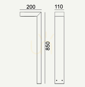 Lampă de exterior NORLYS Asker Pro LED negru 85 cm 7,8W 4000K 1319BL small 13