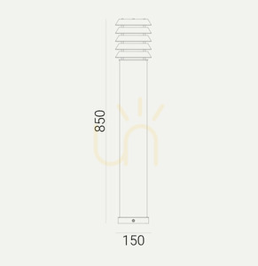 Alta 1440 Negru E27 Led 9W 85Cm small 4