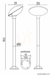Lampă poștală exterior SU-MA TAO 1 negru 174 cm IP55 E27 small 3