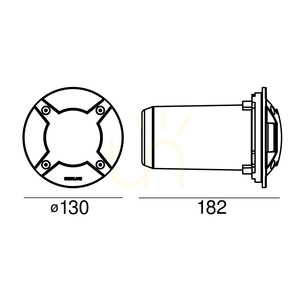 Spot carosabil Norlys Rena 1631GR, rotund ø13 cm, grafit RAL 7016, GU10 LED 5,5 W 3000 K, IP68 small 1