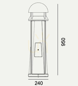 Stâlpișor de iluminat LED NORLYS NARVIK II 1853GR 22,2 W 4000 K 95 cm grafit small 7